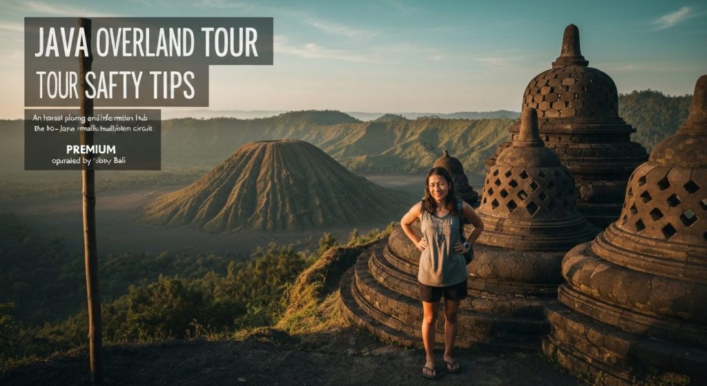 java overland tour safety tips — Photorealistic editorial travel photograph relevant to: An honest planning and informat